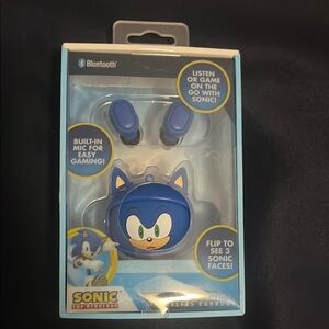 Blue Sonic Earbud Headphones Accessories